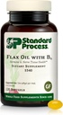Standard Process Flax Oil with B6 - Supplement for Hormon & Nerve Tound Support - Supports Brain, Heart & Skin Skin - Gluten-Free, Non-Dairy & Non-Soy - 120 Softgels (120 servis)