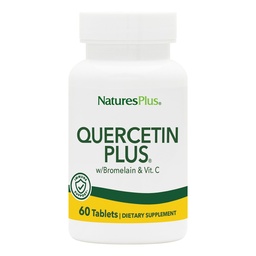 NaturesPlus Quercetin Plus με βιταμίνη C & Bromelain - 650 mg, 60 χορτοφαγικά δισκία - Χωρίς γλουτένη - 30 Μερίδες