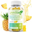 Γλυκοζαμίνη Chondroitin Gummies, Επιπλέον συμπλήρωμα κοινής υποστήριξης δύναμης με MSM & Elderberry, Αντιοξειδωτική Ανοσολογική Υποστήριξη για Ενήλικες, Ανανάς Γεύση, 60 Count