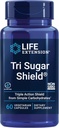 Επέκταση ζωής Tri Sugar Shield®, Sorghum πίτουρο, Λευκό μούρο, φλοριντζίν Apple πολυφαινόλη, Τρία Βοτανικά εκχυλίσματα Προάγουν τον υγιή μεταβολισμό της γλυκόζης, χωρίς γλουτένη, μη ΓΤΟ, χορτοφάγοι, 60 κάψουλες