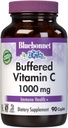 BlueBonnet Nutrition Buffered Vitamin C1000 mg Κάψουλες λαχανικών Buffered Calcium Ascorbate for Immune Health Χωρίς γλουτένη σόγιας NonGMO Kosher Χωρίς γαλακτοκομικά Vegan Φυτικές κάψουλες, εσπεριδοειδή, 90 Count