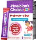 Doktor Seçimi Çocuk Probiyotik + Prebiyotik Fiber Paketler (Ages 1+) - Düzenlilik, Occasional Constipation & A Sağlıklı Digestive System - No Allergens or Preservatives - Unflavored - 24 Pack