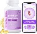 Premom Prenatal DHA Fish Oil: Triglyceride Omega 3 ile 470 mg DHA, 200 mg EPA + 400 IU VIT D3 Supplement - Ferttitude Support for Women - Globally Sourced from Wild Caught Fish