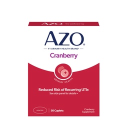 Χάπια AZO Cranberry για την υγεία των γυναικών και των ανδρών στα ούρα, συμπλήρωμα ενηλίκων Cranberry, χωρίς ζάχαρη, μη GMO, 50 κάψουλες Softgel