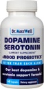 Serotonin and Dopamine Supplements with Mood Probiotic, 5in1 Support for (1) Dopamine (2) Serotonin (3) Mood (4) Relaxation (5) Focus & Brain, 60 Capsules