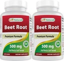 Best Naturals Beet Root Powder 500 mg 180 Κάψουλες (180 Count (Pack of 2))