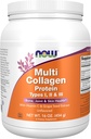 Şimdi Gıdalar Tamamlar, Multi Collagen Protein Tipleri I, II & III Toz, Bone, Ortak ve Skin Health, 16 oz (454 g)