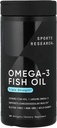 Spor Araştırması Omega-3 Fish Oil, Triple Strength, 180 Softgels