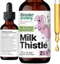 Forever Puppy Milk Thistle Supplement for Dogs - Liver Support for Dogs with Milk Thistle Extract - Silymarin Supplements & Vitamins for Small Large Medium Breed - Canine Liver Detox Drops - 2 oz