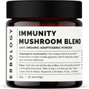 Erbology Organic Immunity Mushroom Kompleksi 50 Hizmet - Beta-glucanlarda Yüksek - Reishi, Cordyceps, Lion's Mane, Türkiye Tail - Sustainably Grown in Europe - Vegan - Non-GMO - Nodrew Fillers