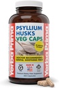 Yerba Prima Psyllium Husks Veg Caps, 400 Κάψουλες (625mg) - Vegan, Μη ΓΤΟ, Χωρίς γλουτένη, Καθαριστής Κολώνων, Καθημερινή Συμπλήρωμα Ίνας για Υγεία & Κανονικότητα