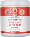 Organik Veda Arıt Kök Toz Suyu Superfood Reds ile Eklenmiş - Nitrik Oksit'i Circulation, Enerji, Endurance ve Stamina - Vegan, Non-GMO - 11 ozz