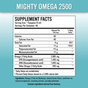 Mighty Omega 2500 Potent Omega 3 Supplement - 2500 MG EPA DHA Per Teaspoon - High Dose Omega 3 Fish Oil - South Pacific Anchovy Sourced - Triglyceride Omega 3 Fatty Acid Supplement