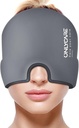 ENCARE Migraine Relief Cap,Soothing Migraine Maske,Upgraded Odorless Gel Buz Kafası, Sıcak ve Soğuk Terapi, FSA veya HSA Eable Headache Ice Pack for Ger and Stress(Grey)