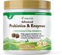NaturVet Advanced Probiyotiks & Enzymes, PB6 Dog Soft Chews to Help Hassas Stomachs and Digestive Issues, Hickory Smoked Bacon Flavored Pet Supplement for Dogs Over 6 Weeks, 120 Count Jarws