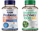 Allsome Wellness Organic Probiyotiks 100 Milyar CFU + Digestive Enzymes 1000 mg with Prebiyotiks Sche