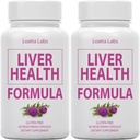 (2 Πακέτο) Liver Health Formula, Cleanse, Detox, Flush, Repair Faty Liver Support, με Artichoke, Milk Thistle, Dandelion, Beet, Berberine, Pure Natural Superstar Research, Vegan Caps συμπλήρωμα