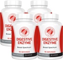 Silver Fern Brand Ultimate Digestive Enzyme Supplement - 4 μπουκάλια - Υψηλή ισχύς, Multi Enzyme - Digestive Comfort & Food To ανεκτικότητα - Αμυλάση, Protease, Cellulase, More