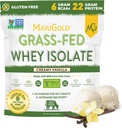 MariGold Grass-fed Whey Protein Isolate Toz - Kremy Vanilla Flavor - 1 Lb Bag | 100% Pure, Cold-Processed, Micro-Filtered, Undenatured, Non-GMO, rBGH Free, Soy Free, Gluten Free, Lactose Free