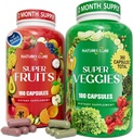 Nature's Core Fruit and Veggie Supplement - 360 Κάψουλες -100% Ολόκληρο Σούπερ Συμπληρώματα Φρούτων και Σούπερ Φυτικών & Βιταμίνης, Made in USA, Soy Free, Vegan- (180 Count Pack of 2)