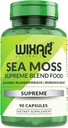 Organik Deniz Moss Capsules - Burdock Root Capsules ile Bladderwrack - İrlandalı Seamoss Pills - Sea Moss Gel - Dr. Sebi Inspired - Raw Sea Moss Toz - İrlandalı Moss (90 Caps)