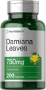 Horbäach Damiana Leaf 750 mg | 200 Capsules | Non-GMO, Gluten Free Supplement Supplement