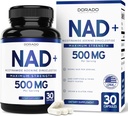 NAD Supplement (500mg από 95% καθαρό NAD+ ανά υπηρεσία) NMN Supplement, NAD Nicotinamide Riboside Support (Trit Party Tested, Vegan Safe, Non-GMO, No Fillers, & Made in the USA - 30 Vegan Capses)