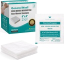 General Medi Sterile Gauze Sponges, 4" x 4" Non-Woven Yara Pads - Bireysel olarak yüksek derecede Absorbent Sponges Pads for Cushioning Minor Yaras, Cuts & Burns Desert Care (60 Packs, 120 Adet Toplam)
