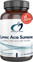Σχέδια για την υγεία Lipoic Acid Supreme - 300mg Alpha Lipoic Acid with Taurine - Vegan, Non-GMO ALA Supplement (60 Κάψουλες)