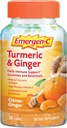 Emergen-C C Citrus-Ginger Gummies, Turmeric και Ginger, Ανοσοποιητική Υποστήριξη Φυσικές Γεύσεις Με Υψηλή Ικανότητα Βιταμίνη C, Επιστροφή στο σχολείο Απαραίτητα - 36 Count
