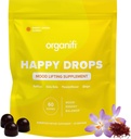 Organifi Happy Drops - Daily Superfood Happy Gummies for Yetişkinler - Mood Support Supplement for Balance, Bliss, Energy and Takeing The Edge Off - Sweet Lemon Flavor - 60 Gummies