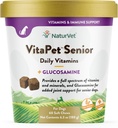 NaturVet VitaPet Senior Daily Vitamins Plus Glucosamine for Dogs, 60 ct Soft Chews, ABD'de Global Kaynakları Malzemeler ile Yapıldı