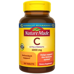 Nature Made Extra Strength Vitamin C 1000 mg, Συμπλήρωμα διατροφής για την ανοσοποιητική υποστήριξη, 100 δισκία, 100 ημέρες προσφοράς