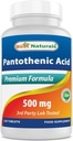 Best Naturals Pantothenic Acid 500 mg 120 Tablets