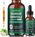 Graviola Soursop Leaf Extract Liquid - Soursop Bitters Liquid, Immune Boost, Relax, Liver and Sleep, Vegan, Sugar & Gluten Free, 98% Ποσοστό απορρόφησης, Φυσική Γεύση, 2 Μήνες Προσφορά 60ML