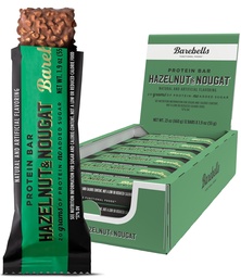 Bars Hazelnut & Nugat - 12 Count, 1.9oz Bars - Σνακ πρωτεϊνών με 20g υψηλής πρωτεΐνης - Σοκολάτα Protein Bar με 1g Total Sugars - On The Go Protein Snack & Breakfast Bars