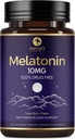 Melatonin 10 mg Fast Dissolve Supplements, Sleep Support Supplement for Yetişkinler - Ekstra Güçlü 10 mg Melatonin Tableti Restful Sleep Support, Strawberry Flavor, Sugar-Free Non-GMO - 120 Day Supply