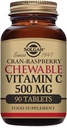 Solgar Vitamin C 500 mg Μασώμενα δισκία, Cran Raspberry Flavor - 90 Count - Αντιοξειδωτικό & Ανοσοποιητική Υποστήριξη - Υποστηρίζει Υγιεινό δέρμα & αρθρώσεις - Μη ΓΤΟ, Vegan, Χωρίς γλουτένη, Kosher - 90 Servings