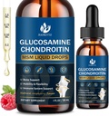 (2 Pack) Glucosamine Chondroitin MSM Sıvı Ölçeği, Yüksek Aborpsiyon, Antioksi, Immune, Bone Support, MSM Supplement for Men & Women, Vegan, Sugar-Free, Raspberry Flavor, 1 Fl Oz