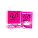 RUN GUM Bubblegum Energy Chewing Gum 50mg καφεΐνη Ταυρίνη & Β-βιταμίνες ανά κομμάτι, 24 κομμάτια (πακέτο των 12) Χωρίς ζάχαρη, χωρίς θερμίδες, χωρίς ασπαρτάμη και χωρίς γλουτένη