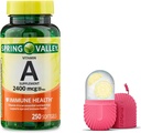 Spring Valley A Softgels, 2400 mcg, 250 Kont ve Face için Hediye Buz Rolleri