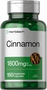 Horbäach Cinnamon Capsules 1800mg | 150 Count | Ceylon Cinnamon Supplement | Vegetarian, Non-GMO, Gluten Free
