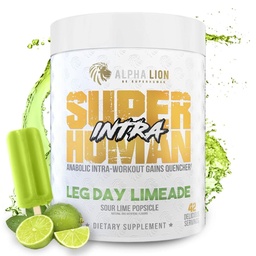 ALPHA LION Superhuman Intra Processing Powder for Men & Women, Amino Acids Drink, συμπλήρωμα αποκατάστασης μυών, BCAA Powder, Electrolytes & Hydration Mix (42 Servings, Lime Flavor)