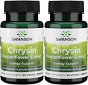 Swanson Chrysin Passionflower - Herbal Supplement Genel Sağlık, Wellness & Fitness - Doğal Formula Lean Kas Bakım Destekleyebilir - (30 Veggie Capsules)