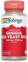 SOLARAY Guggul Gum Extract & Red Yeast Rice | Sağlıklı Kariovasküler Fonksiyonlar Desteği | Antik Çin Tıp & Ayurvedik Tıp Combo | 60ct