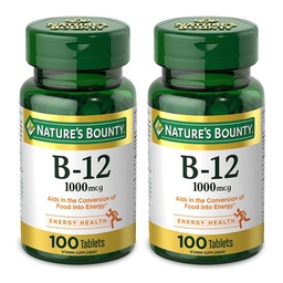 Φυσική Βιταμίνη B12, 1000mcg, 100 δισκία (πακέτο του 2)