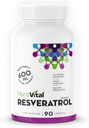 Plantvital Resveratrol 600 mg - 90 Vegan Resveratrol Capsules - Yüksek Saf Trans Resveratrol Tamam - Antioksi - Non-GMO, Gluten-Free-Free-GMO, Gluten-Free