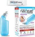 Nasopure Nasal Yıkama, Little Ski Kit, “The Nicer Neti Pot” Sinus Yıkama Kit, Comfortable Nasal Rinse 4 Oz Şişe & 20 Salt Packets (3.75 Gr each), Nasal Congestion, Cold, Antis, Nasal Irrigation