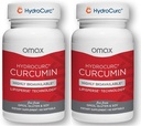 Omax3 2 Pack- HydroCurc Turmeric Curcumin Softgels, Highly Bio available MCT Oil Nanopartikül for Potency & Abxia, Joint Health, 120 Softgels