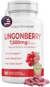 Lingonberry Powder 7500mg για την ουρική αρθρίτιδα, την κυκλοφορία του αίματος, την υγεία των ούλων, την υγεία των ματιών, την αντιοξειδωτική υποστήριξη - καθαρό 5:1 Ratio & 180 κάψουλες λαχανικών - μη-GMO, χωρίς γλουτένη, Vegan-Friendly Συμπλήρωμα